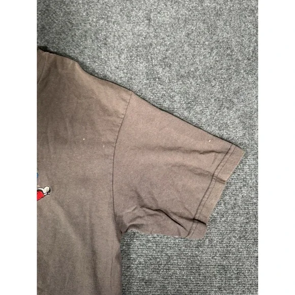 Menace Skateboards T Shirt Size‎ Large Brown Short Sleeve Vtg 90s